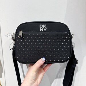 DKNY STUD CAMERA CROSSBODY